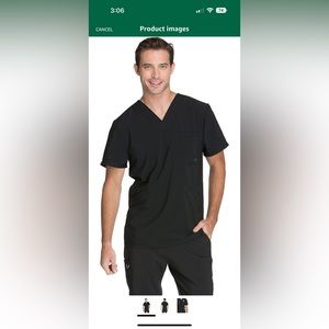 Infinity by Cherokee Black Scrub Top